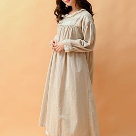 [Natural Garden] MADE N Yves Lace Linen Cotton Dress_High quality material, linen material, lovely lace and shirring_ Made in KOREA
